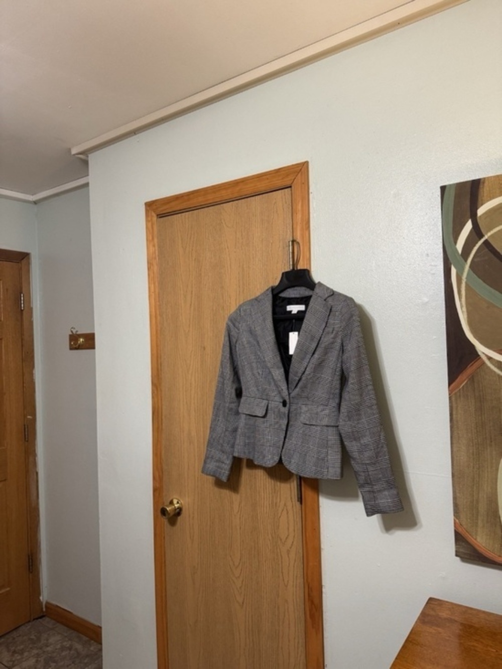New York & Company NWT Size 0 Average w/Houndstooth Print One-Button Blazer